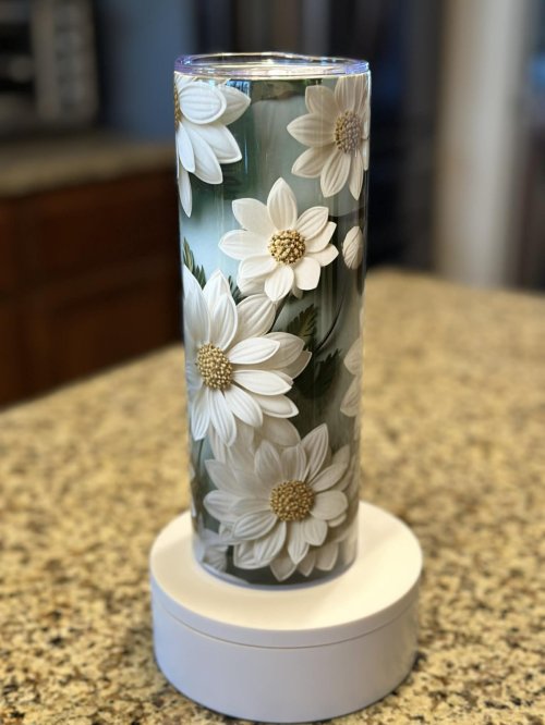 3d Floral - White Daisies