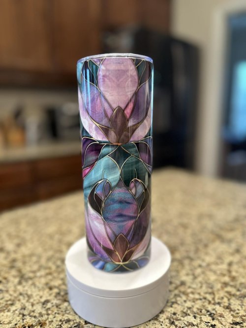 Green and Purple Stain Glass - 2