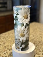 3d Floral - White Daisies