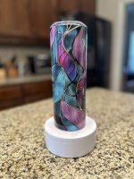 Green and Purple Stain Glass - 1